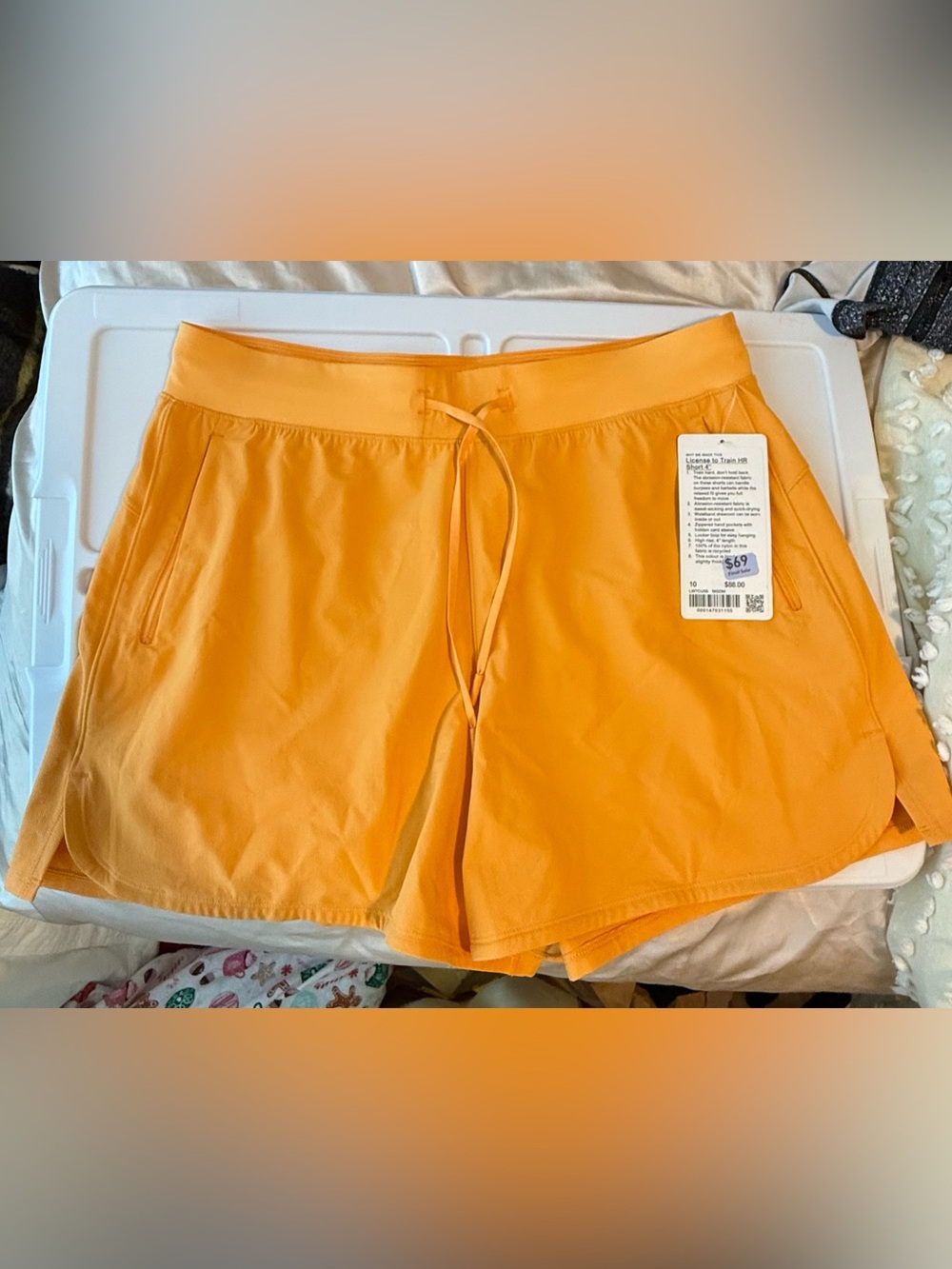 lululemon athletica Orange Athletic Shorts